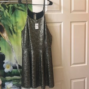 Silver and Black Dress